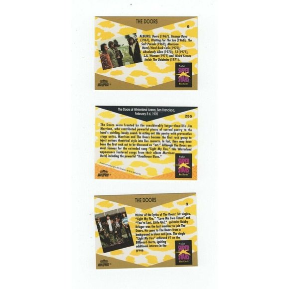 The Doors Legends Pro Set Super Stars Musicards Rock Express Trading Cards - Picture 2 of 10